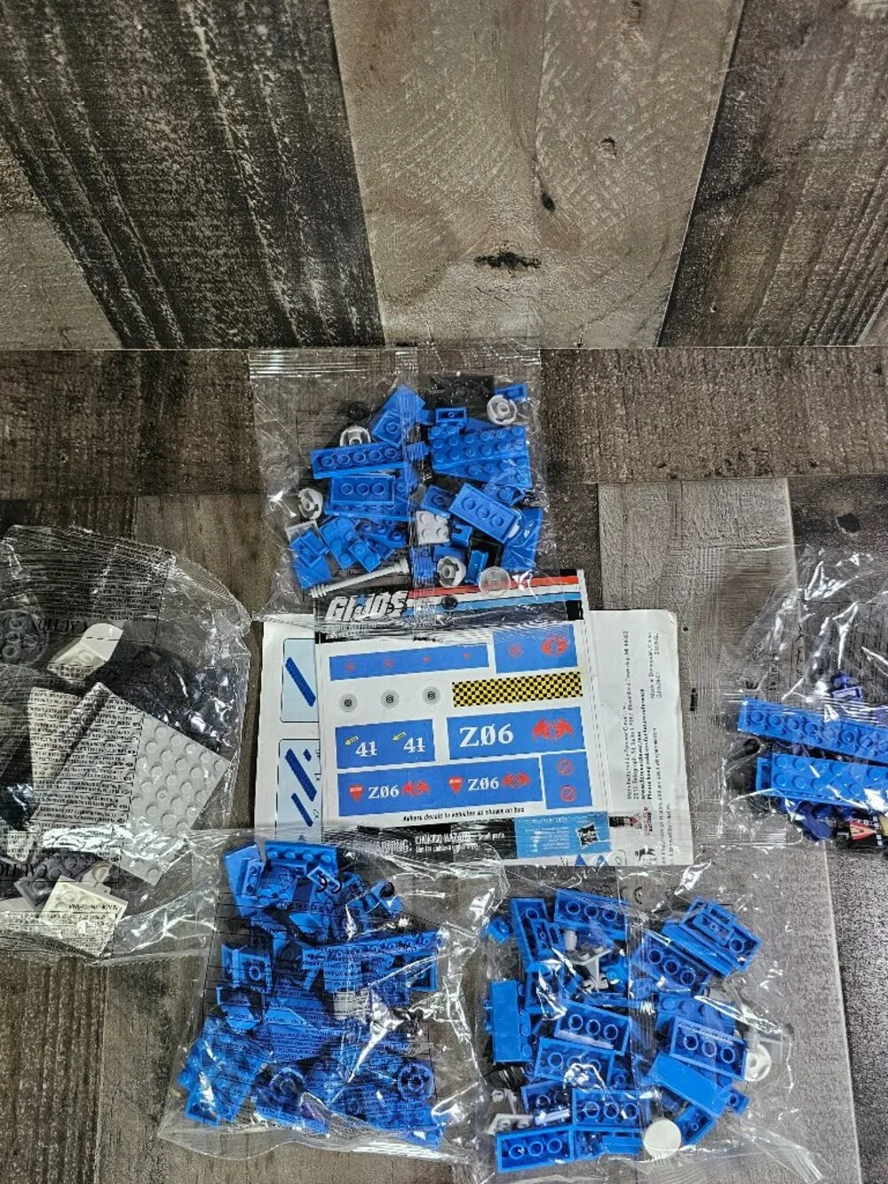 G.I. Joe Cobra Rattler Construction Set 244-Piece Building Blocks w Instructions